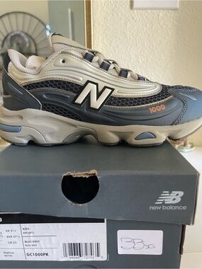 New Balance 1000 in Blue and Grey/Silver.